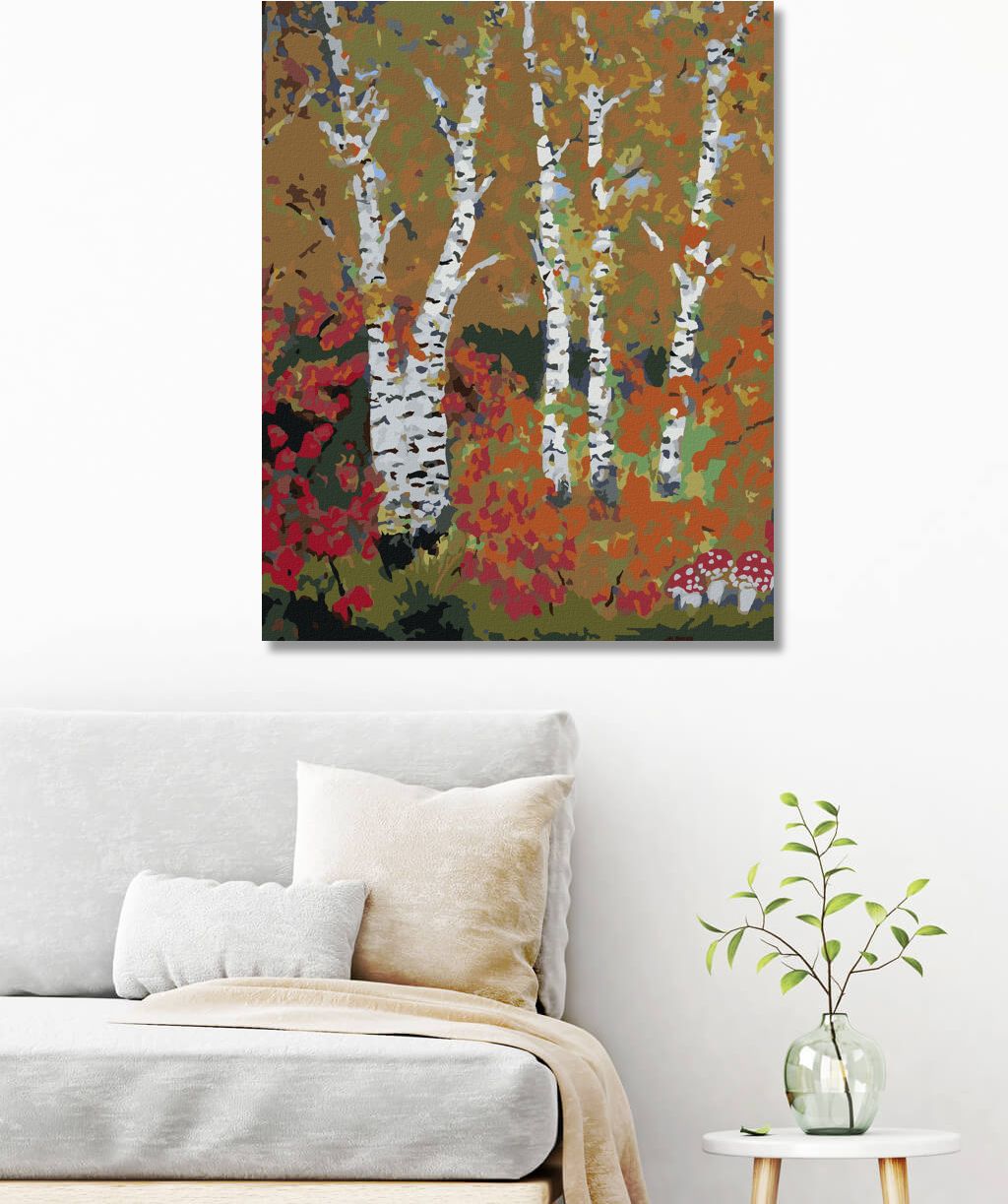 zuty Malování podle čísel - BŘÍZY NA PODZIM - Rozměr: 40x50 cm, Rámování: Varianta: vypnuté plátno na rám - obrázek 4