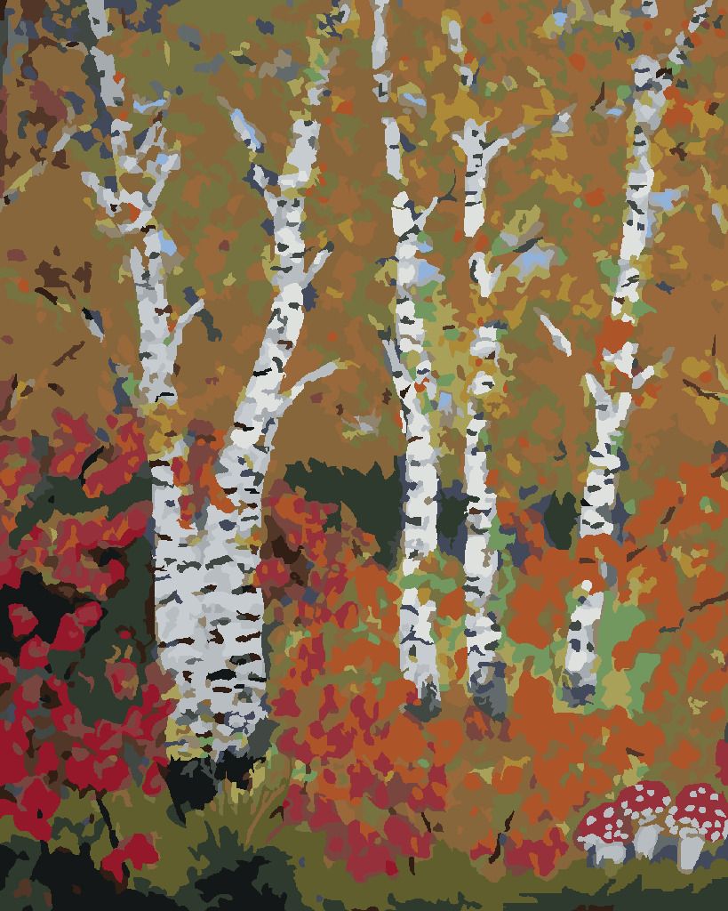 zuty Malování podle čísel - BŘÍZY NA PODZIM - Rozměr: 40x50 cm, Rámování: Varianta: vypnuté plátno na rám - obrázek 7