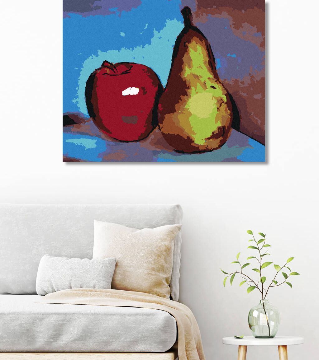 zuty Malování podle čísel - JABLKO A HRUŠKA - Rozměr: 40x50 cm, Rámování: Varianta: vypnuté plátno na rám - obrázek 5