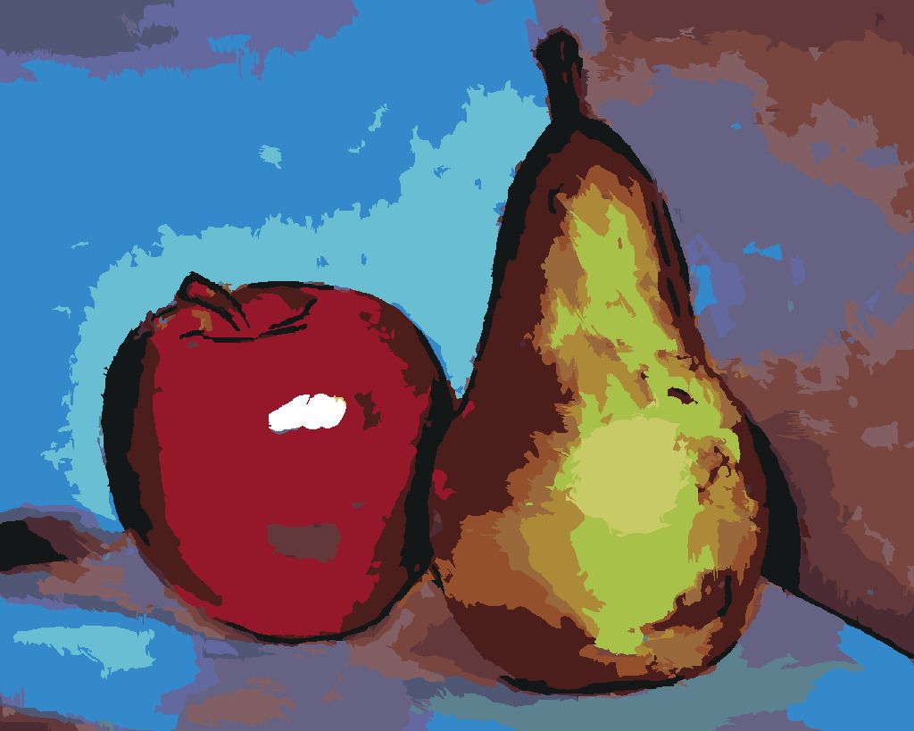 zuty Malování podle čísel - JABLKO A HRUŠKA - Rozměr: 40x50 cm, Rámování: Varianta: vypnuté plátno na rám - obrázek 7