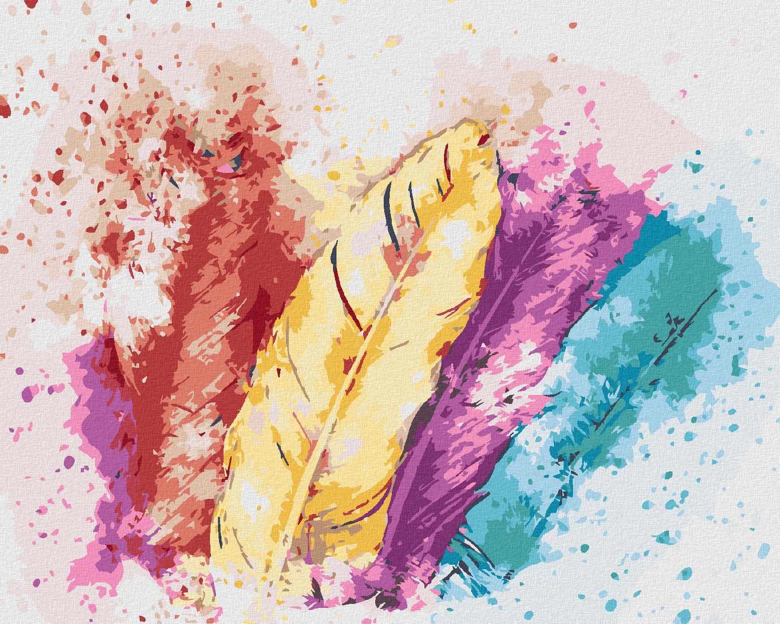zuty Malování podle čísel - BAREVNÁ PÍRKA - Rozměr: 40x50 cm, Rámování: Varianta: bez rámu a bez vypnutí plátna - obrázek 1