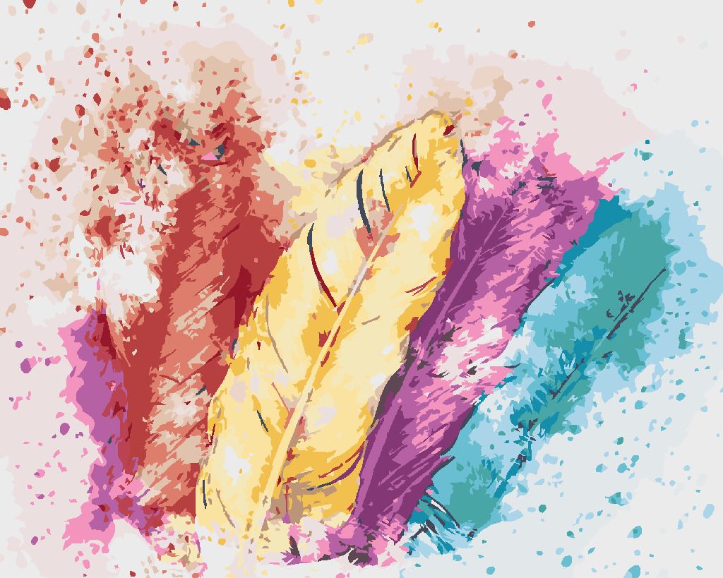 zuty Malování podle čísel - BAREVNÁ PÍRKA - Rozměr: 40x50 cm, Rámování: Varianta: bez rámu a bez vypnutí plátna - obrázek 4