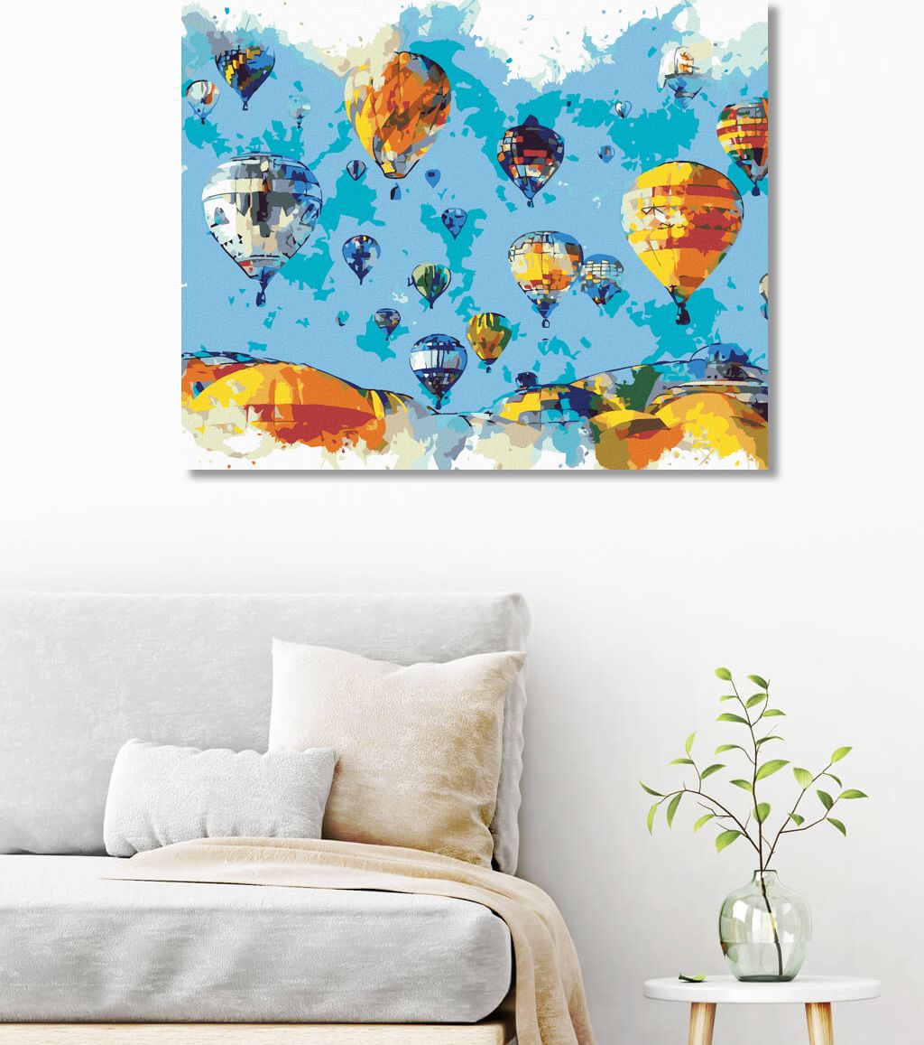 zuty Malování podle čísel - MALOVANÉ BALONY - Rozměr: 40x50 cm, Rámování: Varianta: bez rámu a bez vypnutí plátna - obrázek 4