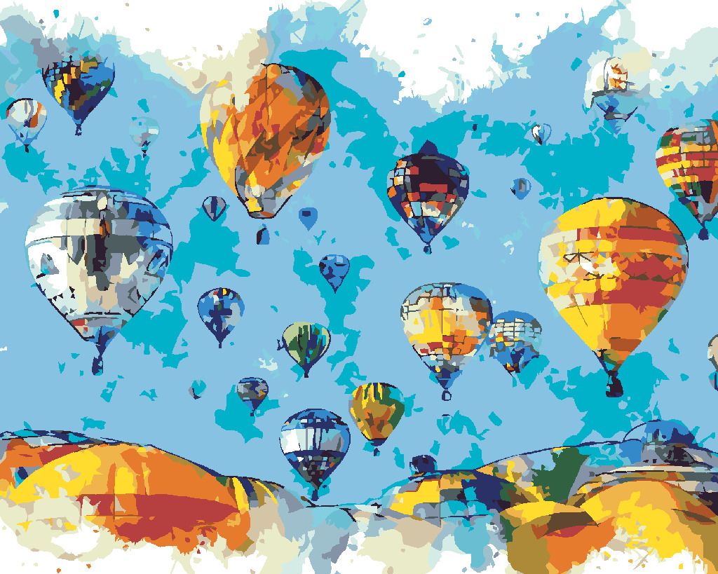 zuty Malování podle čísel - MALOVANÉ BALONY - Rozměr: 40x50 cm, Rámování: Varianta: bez rámu a bez vypnutí plátna - obrázek 5