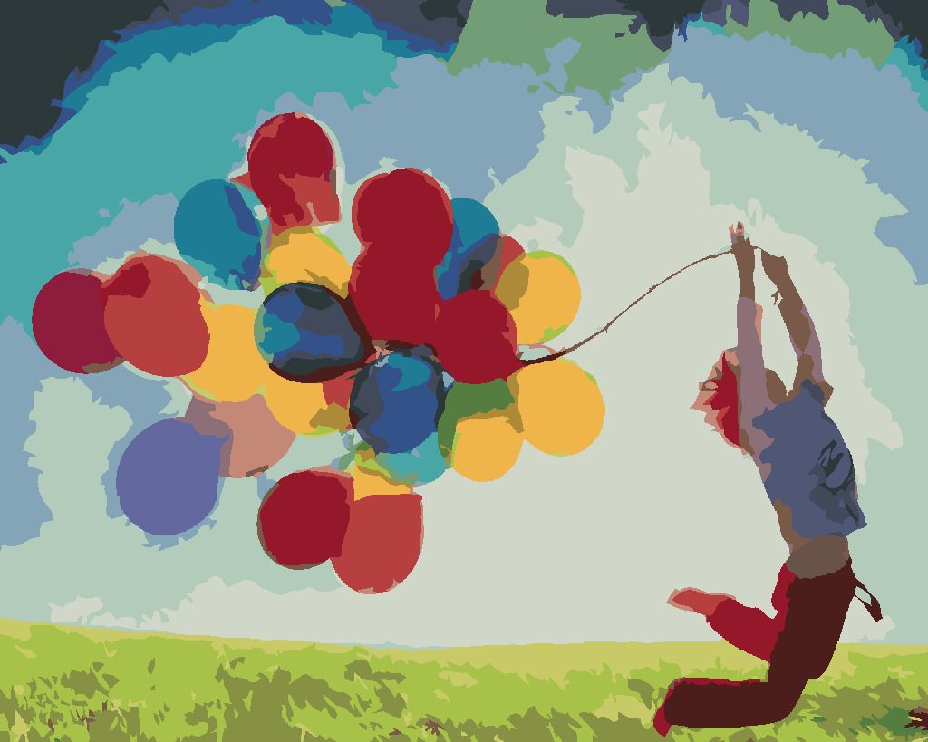 zuty Malování podle čísel - DÍTĚ A BAREVNÉ BALONKY - Rozměr: 40x50 cm, Rámování: Varianta: vypnuté plátno na rám - obrázek 7