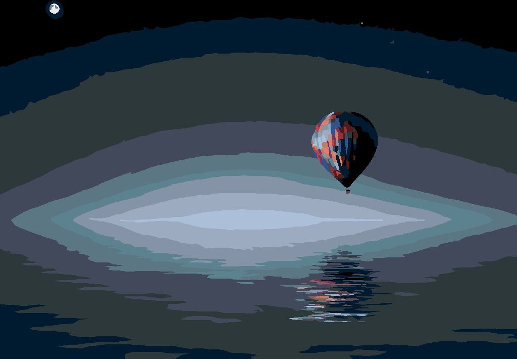 zuty Malování podle čísel - HORKOVZDUŠNÝ BALON NAD OCEÁNEM - Rozměr: 40x50 cm, Rámování: Varianta: vypnuté plátno na rám - obrázek 9