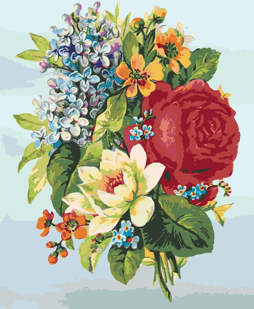 zuty Malování podle čísel - KOLÁŽ KVĚTINY - Rozměr: 40x50 cm, Rámování: Varianta: vypnuté plátno na rám - obrázek 10
