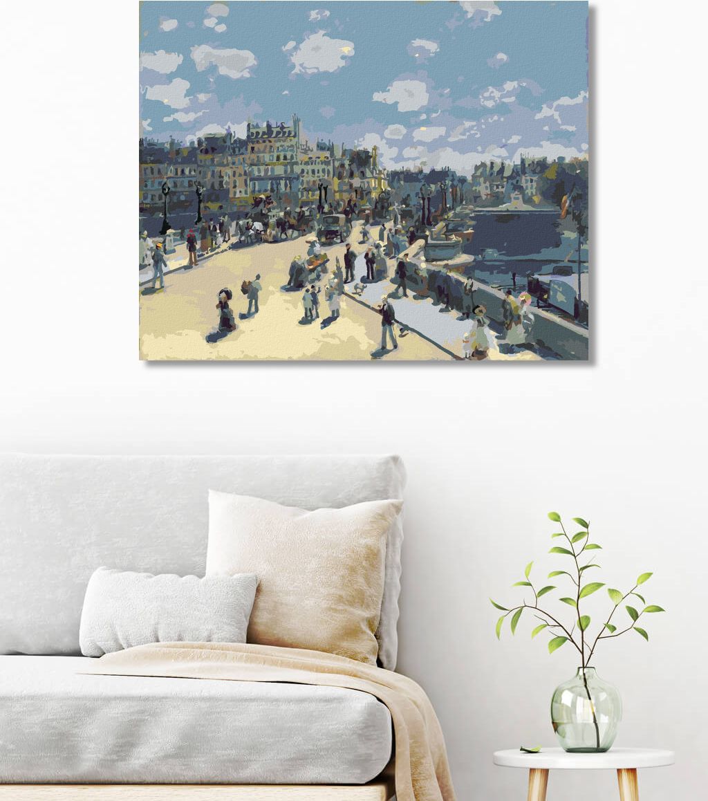zuty Malování podle čísel - PONT-NEUF (PIERRE-AUGUSTE RENOIR) - Rozměr: 40x50 cm, Rámování: Varianta: bez rámu a bez vypnutí plátna - obrázek 6