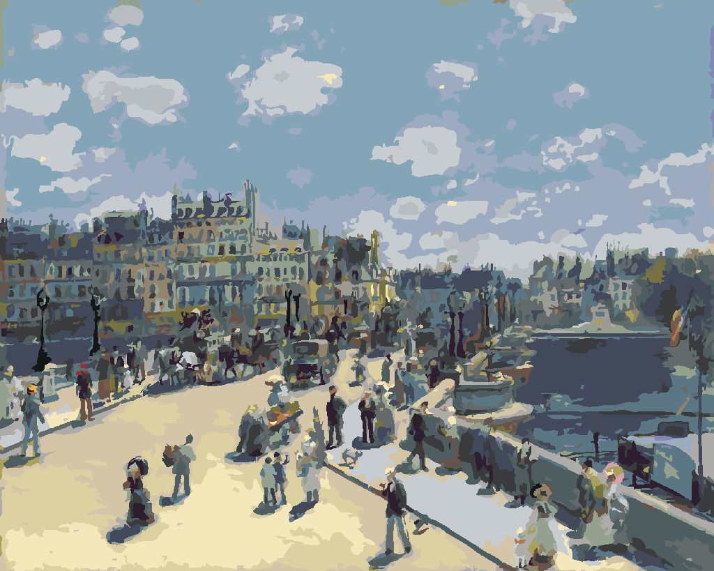 zuty Malování podle čísel - PONT-NEUF (PIERRE-AUGUSTE RENOIR) - Rozměr: 40x50 cm, Rámování: Varianta: vypnuté plátno na rám - obrázek 8