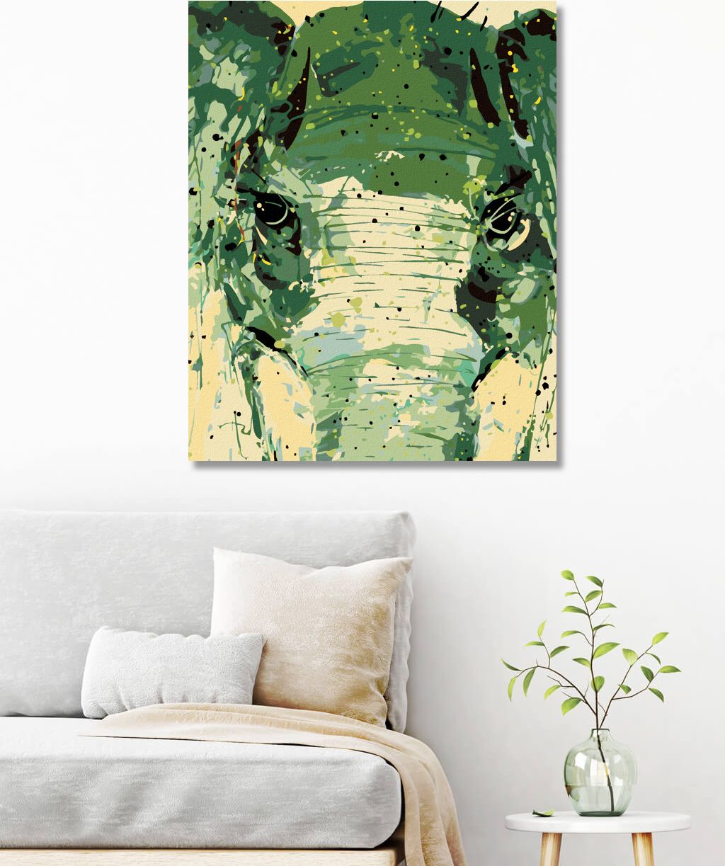 zuty Malování podle čísel - MALOVANÝ ABSTRAKTNÍ SLON - Rozměr: 40x50 cm, Rámování: Varianta: bez rámu a bez vypnutí plátna - obrázek 6