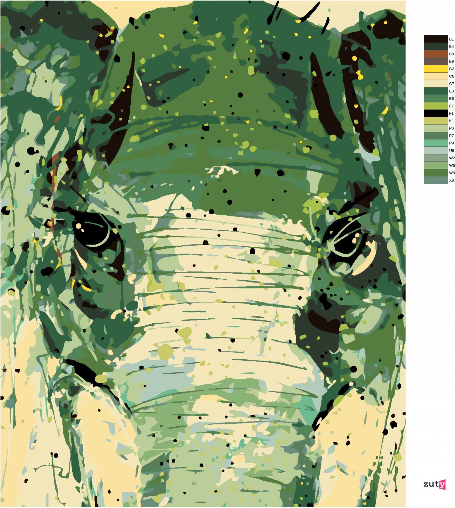 zuty Malování podle čísel - MALOVANÝ ABSTRAKTNÍ SLON - Rozměr: 40x50 cm, Rámování: Varianta: bez rámu a bez vypnutí plátna - obrázek 10