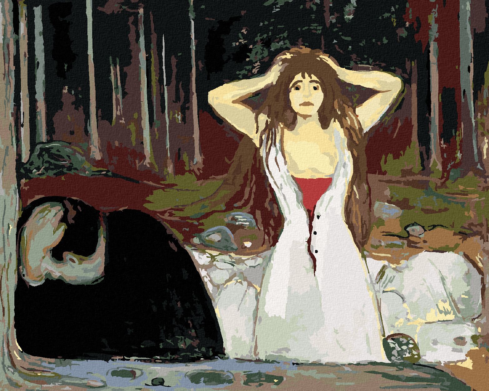 zuty Malování podle čísel - ASHES (EDVARD MUNCH) - Rozměr: 40x50 cm, Rámování: Varianta: bez rámu a bez vypnutí plátna - obrázek 1