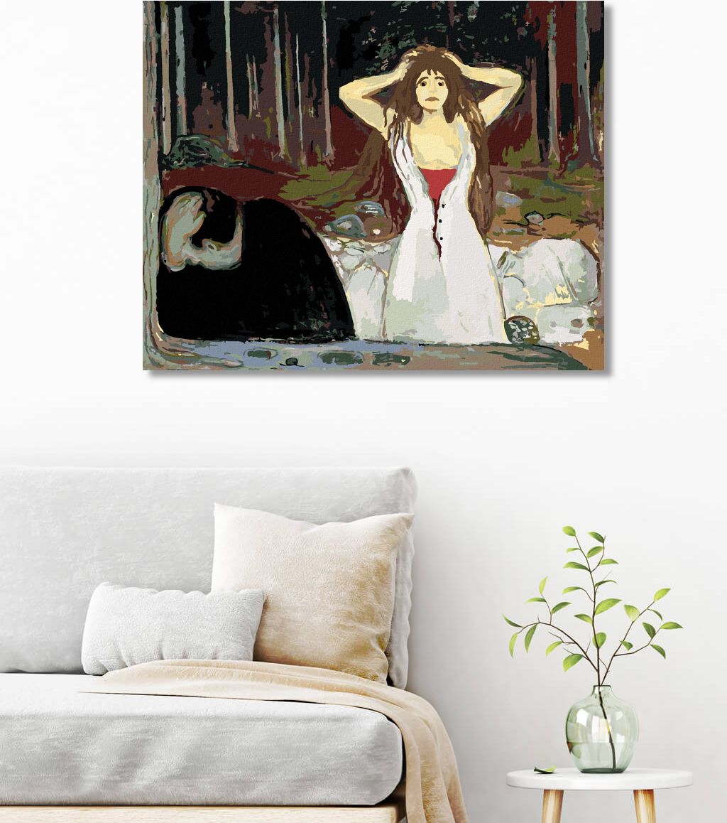 zuty Malování podle čísel - ASHES (EDVARD MUNCH) - Rozměr: 40x50 cm, Rámování: Varianta: bez rámu a bez vypnutí plátna - obrázek 8