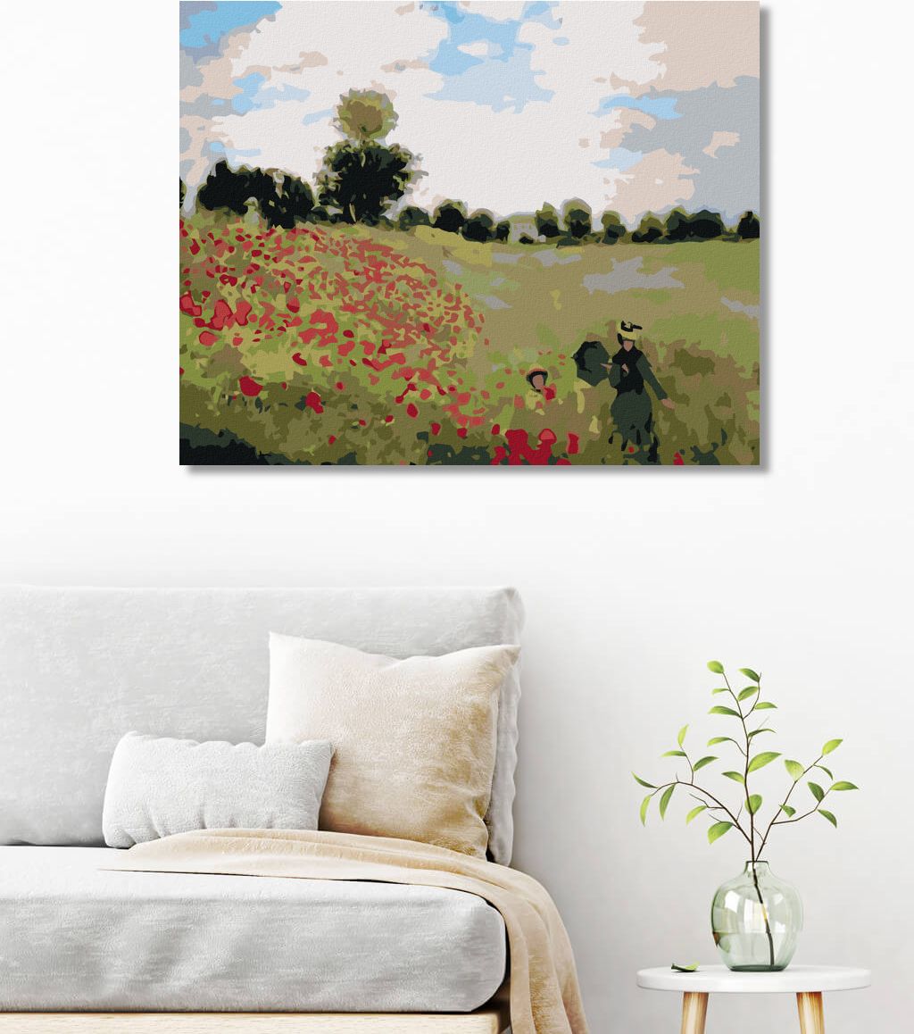 zuty Malování podle čísel - VLČÍ MÁKY (CLAUDE MONET) - Rozměr: 40x50 cm, Rámování: Varianta: bez rámu a bez vypnutí plátna - obrázek 10