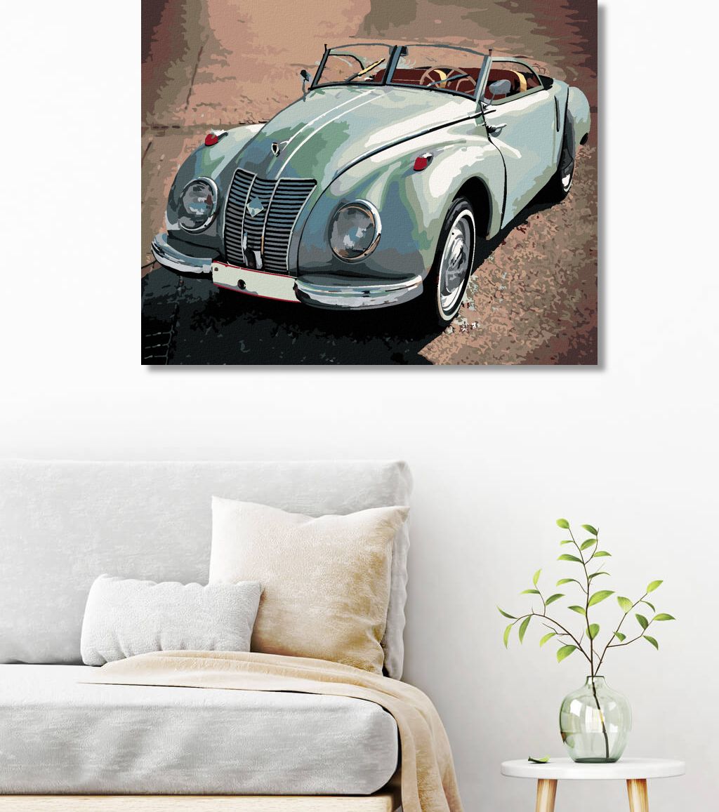 zuty Malování podle čísel - ZELENÉ AUTO AUDI - Rozměr: 40x50 cm, Rámování: Varianta: vypnuté plátno na rám - obrázek 10