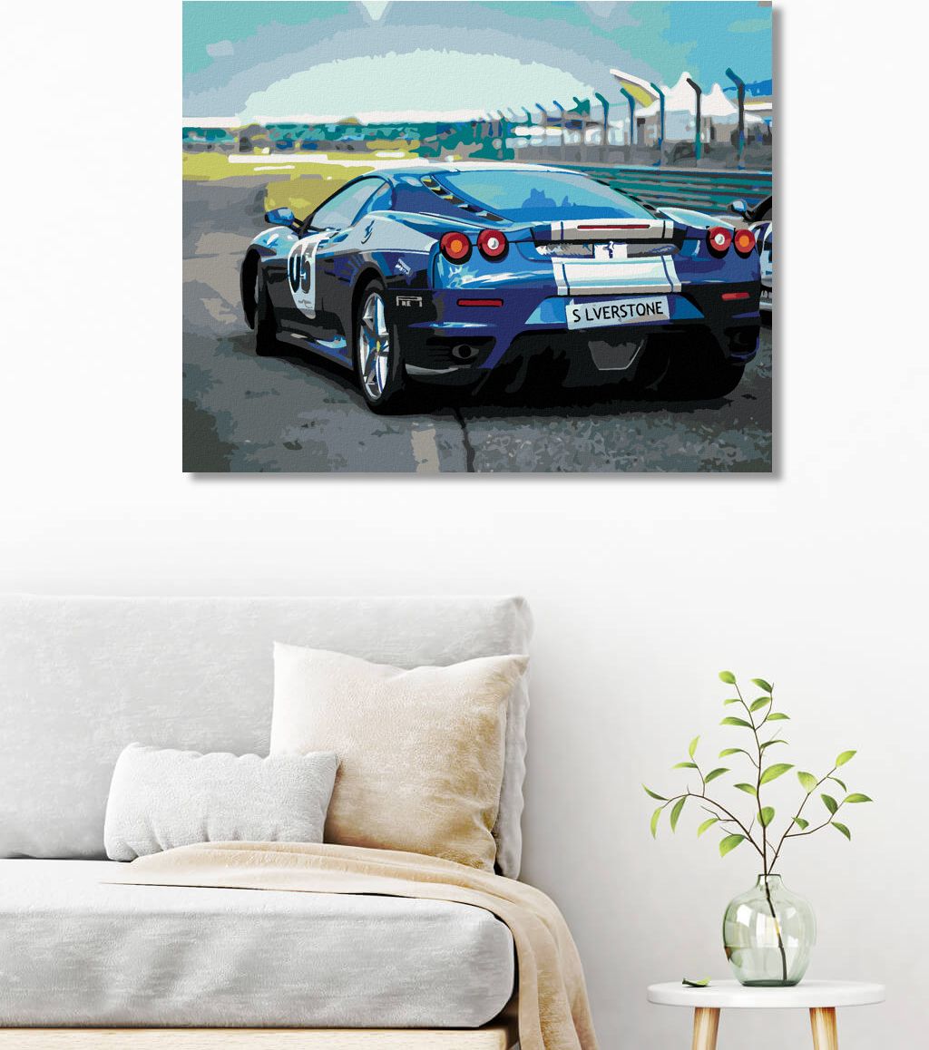 zuty Malování podle čísel - SPORTOVNÍ MODRÉ AUTO FERRARI - Rozměr: 40x50 cm, Rámování: Varianta: bez rámu a bez vypnutí plátna - obrázek 9