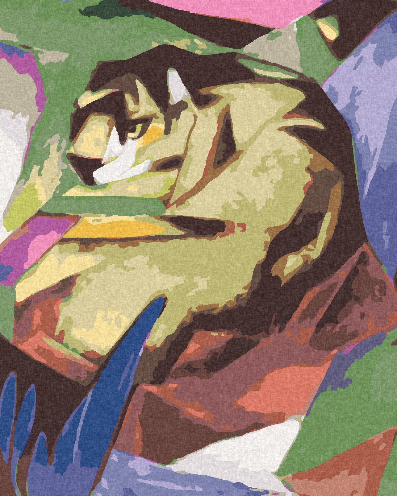 zuty Malování podle čísel - TYGR (FRANZ MARC) - Rozměr: 40x50 cm, Rámování: Varianta: bez rámu a bez vypnutí plátna - obrázek 1