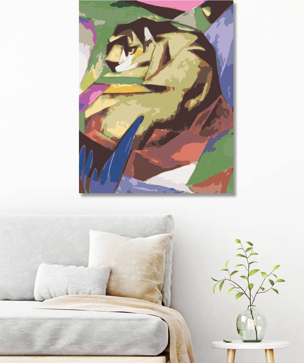 zuty Malování podle čísel - TYGR (FRANZ MARC) - Rozměr: 40x50 cm, Rámování: Varianta: bez rámu a bez vypnutí plátna - obrázek 3