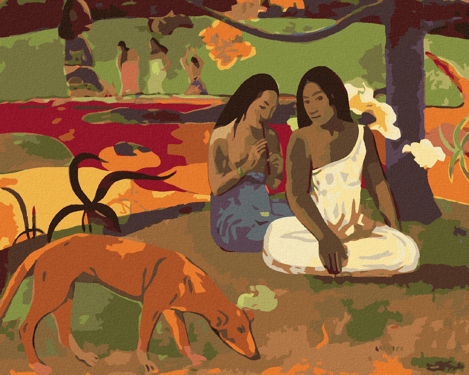 zuty Malování podle čísel - AREAREA (PAUL GAUGUIN) - Rozměr: 40x50 cm, Rámování: Varianta: vypnuté plátno na rám - obrázek 1