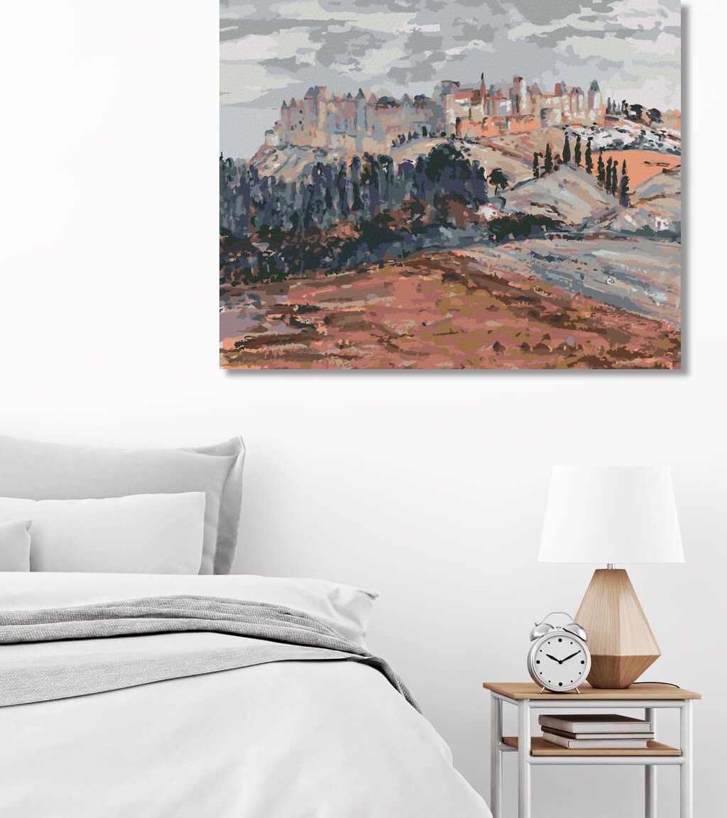 zuty Malování podle čísel - OPEVNĚNÝ HRAD (GEORGETTE AGUTTE) - Rozměr: 40x50 cm, Rámování: Varianta: vypnuté plátno na rám - obrázek 7
