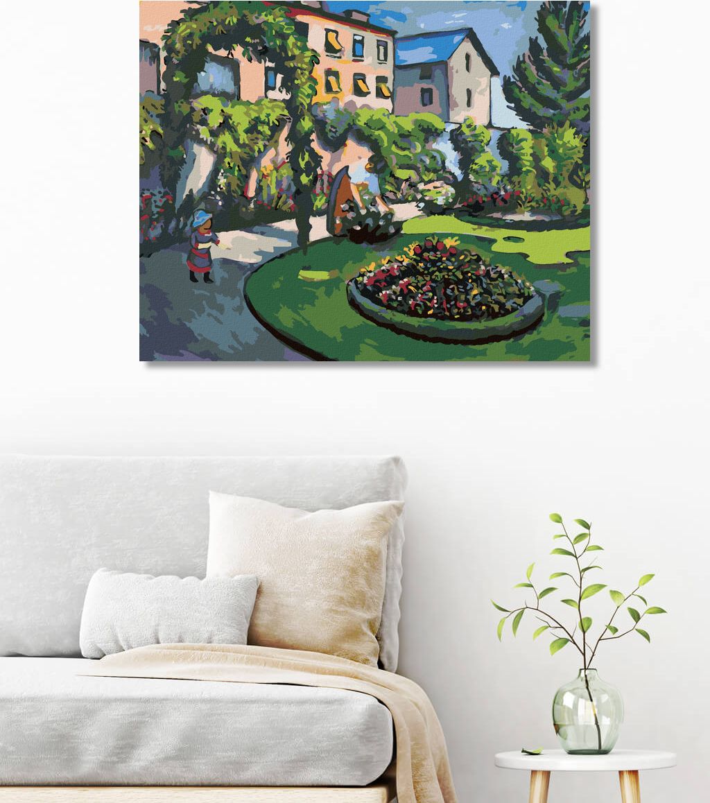 zuty Malování podle čísel - ZAHRADA (AUGUST MACKE) - Rozměr: 40x50 cm, Rámování: Varianta: vypnuté plátno na rám - obrázek 3