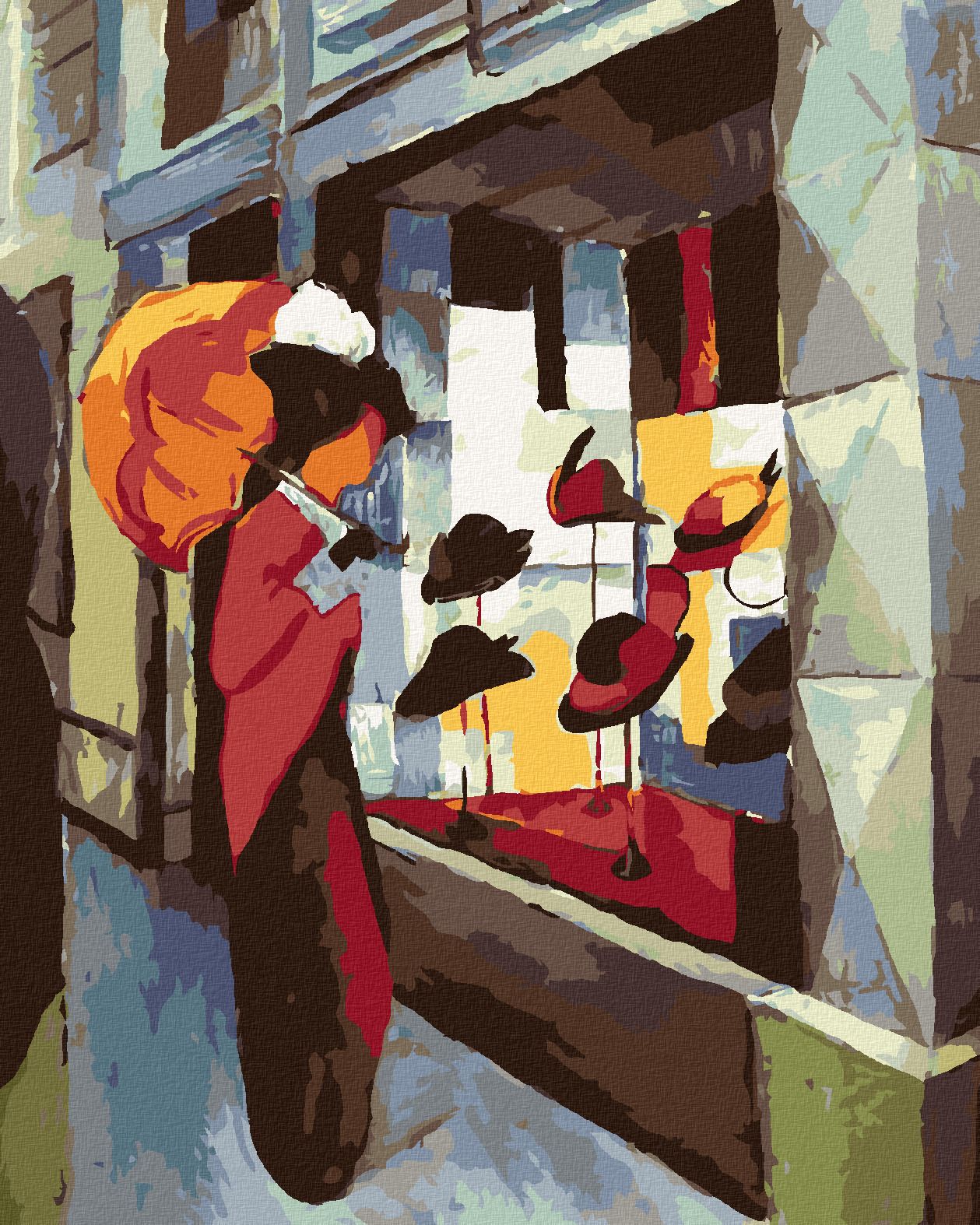 zuty Malování podle čísel - OBCHOD S KLOBOUKY (AUGUST MACKE) - Rozměr: 40x50 cm, Rámování: Varianta: bez rámu a bez vypnutí plátna - obrázek 1