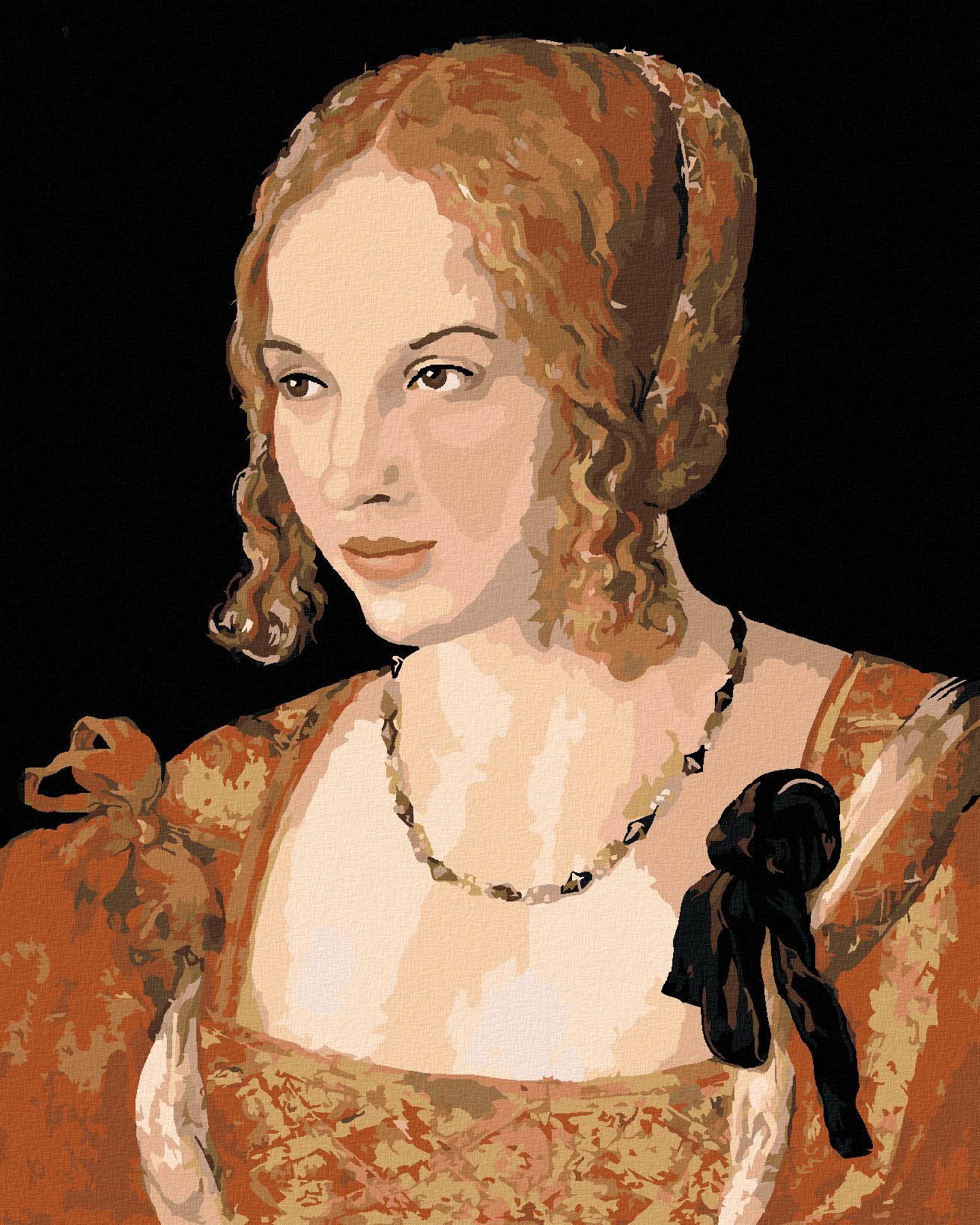 zuty Malování podle čísel - PORTRÉT MLADÉ BENÁTSKÉ ŽENY (ALBRECHT DÜRER) - Rozměr: 40x50 cm, Rámování: Varianta: bez rámu a bez vypnutí plátna - obrázek 1