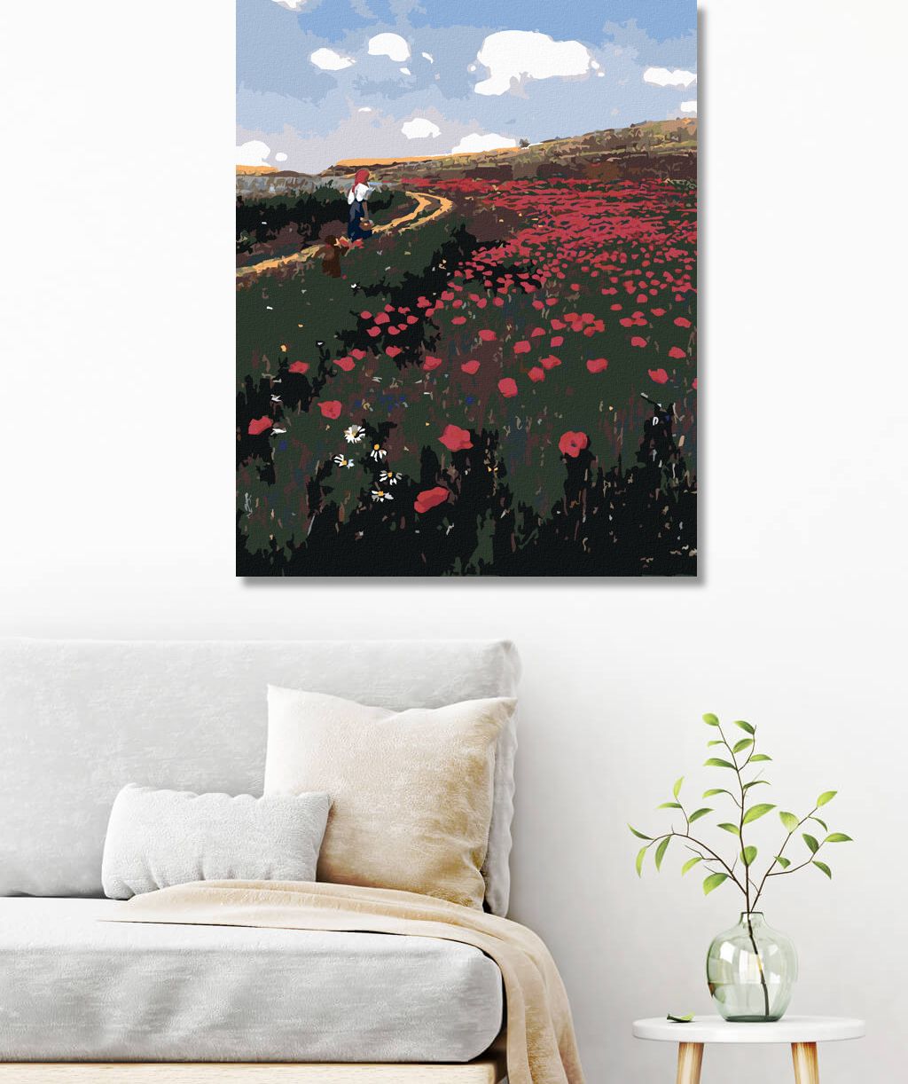 zuty Malování podle čísel - VLČÍ MÁKY V POLI (PÁL SZINYEI MERSE) - Rozměr: 40x50 cm, Rámování: Varianta: bez rámu a bez vypnutí plátna - obrázek 10