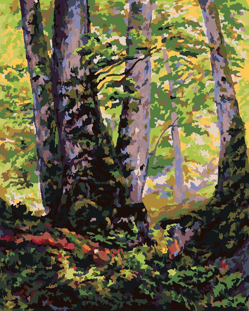 zuty Malování podle čísel - TŘI BUKY (PAUL RANSON) - Rozměr: 40x50 cm, Rámování: Varianta: bez rámu a bez vypnutí plátna - obrázek 4
