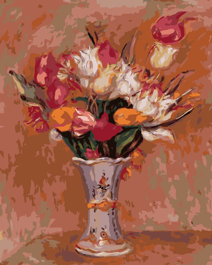 zuty Malování podle čísel - TULIPÁNY (PIERRE-AUGUSTE RENOIR) - Rozměr: 40x50 cm, Rámování: Varianta: vypnuté plátno na rám - obrázek 8