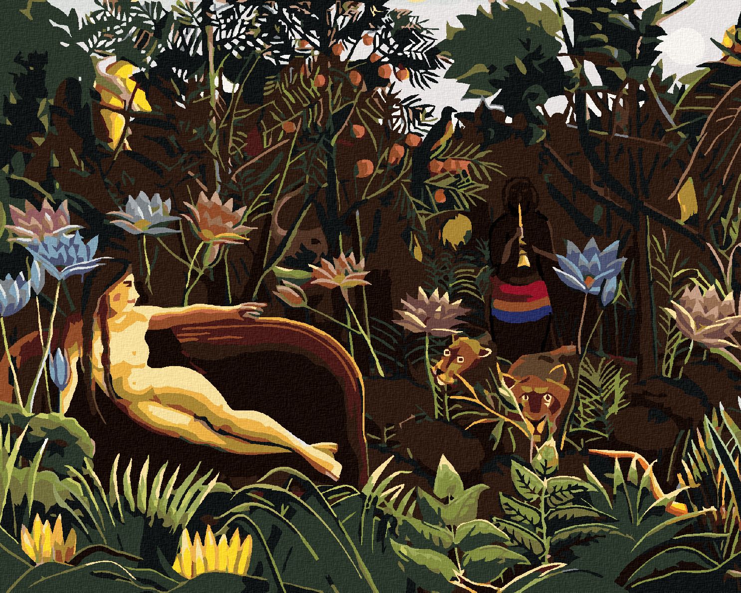zuty Malování podle čísel - SEN (HENRI ROUSSEAU) - Rozměr: 40x50 cm, Rámování: Varianta: vypnuté plátno na rám - obrázek 1