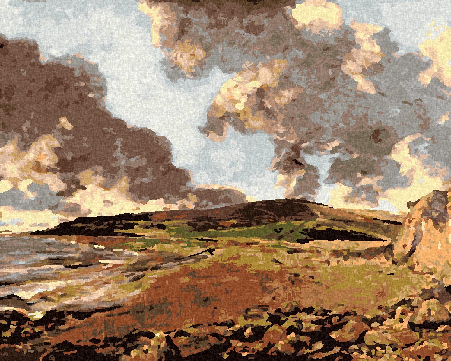 zuty Malování podle čísel - WEYMOUTH BAY (JOHN CONSTABLE) - Rozměr: 40x50 cm, Rámování: Varianta: vypnuté plátno na rám - obrázek 1