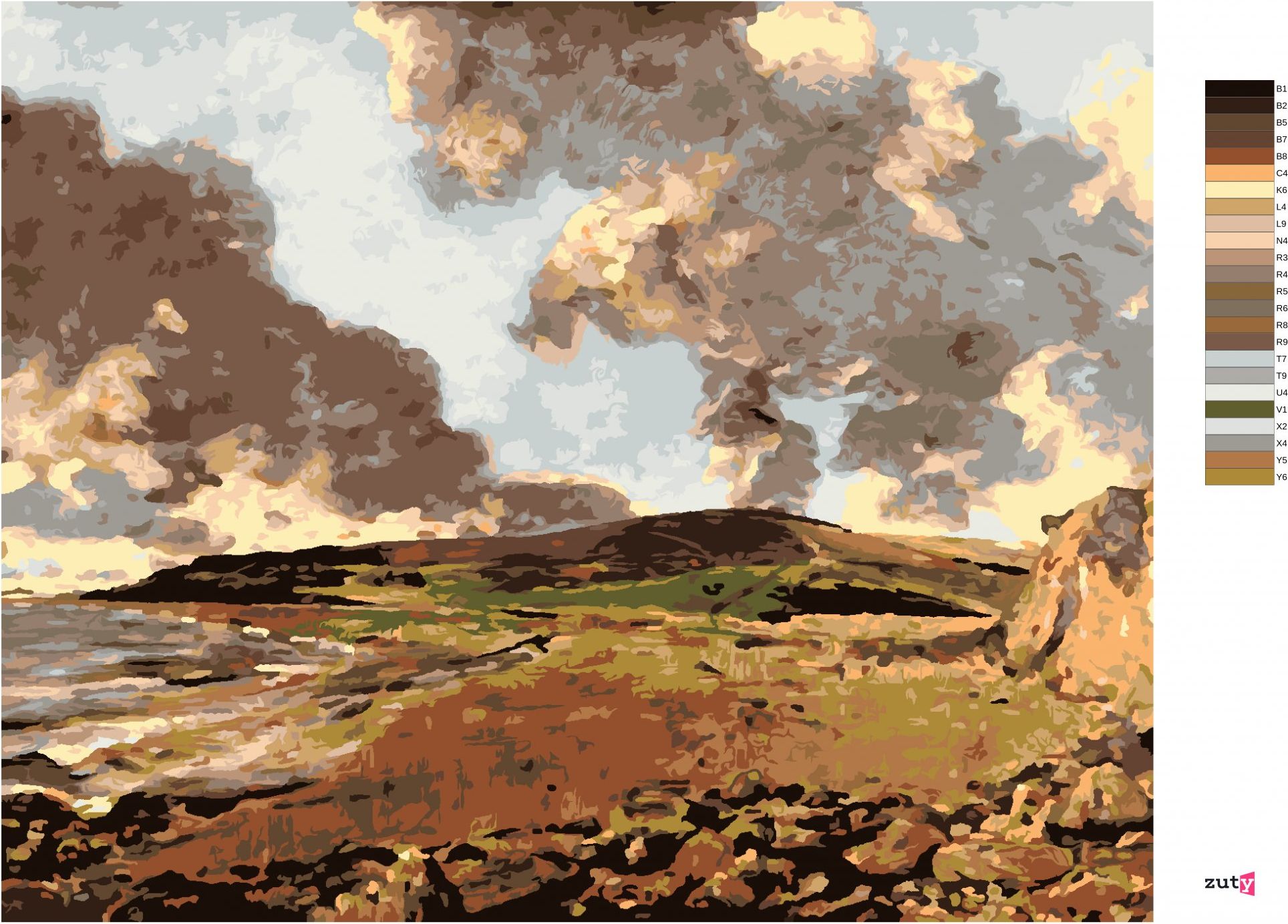 zuty Malování podle čísel - WEYMOUTH BAY (JOHN CONSTABLE) - Rozměr: 40x50 cm, Rámování: Varianta: vypnuté plátno na rám - obrázek 8