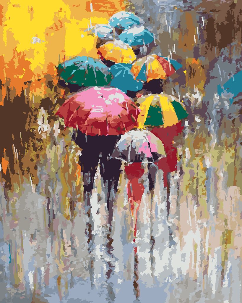 zuty Malování podle čísel - DEŠTIVÝ DEN - Rozměr: 40x50 cm, Rámování: Varianta: bez rámu a bez vypnutí plátna - obrázek 5