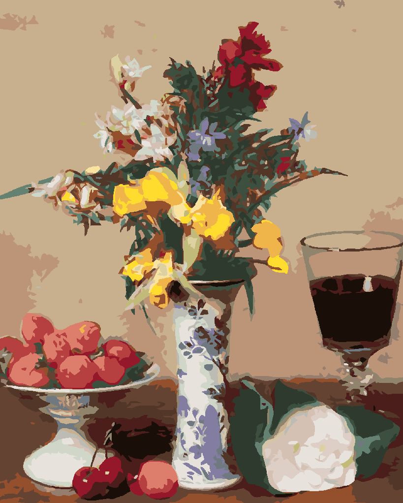 zuty Malování podle čísel - ZÁTIŠÍ ZASNOUBENÍ (HENRI FANTIN-LATOUR) - Rozměr: 40x50 cm, Rámování: Varianta: vypnuté plátno na rám - obrázek 5
