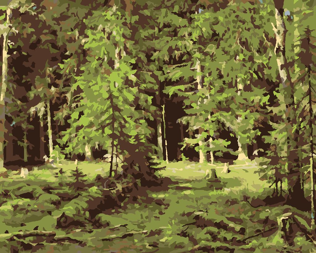 zuty Malování podle čísel - LES (IVAN SHISHKIN) - Rozměr: 40x50 cm, Rámování: Varianta: vypnuté plátno na rám - obrázek 8
