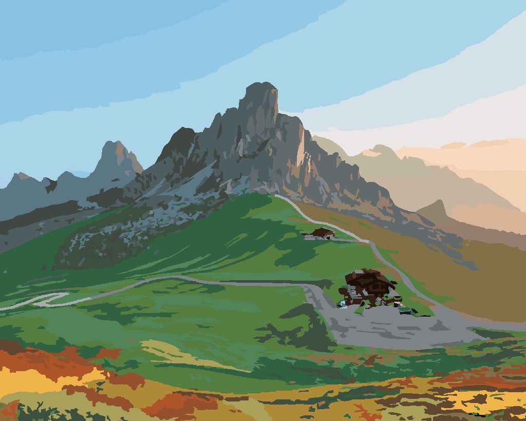 zuty Malování podle čísel - DOLOMITY - Rozměr: 40x50 cm, Rámování: Varianta: vypnuté plátno na rám - obrázek 4