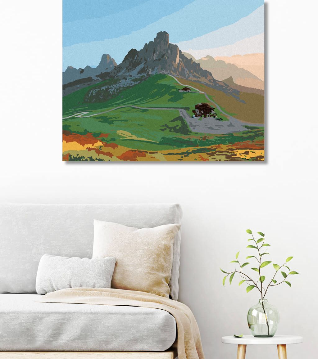 zuty Malování podle čísel - DOLOMITY - Rozměr: 40x50 cm, Rámování: Varianta: vypnuté plátno na rám - obrázek 9