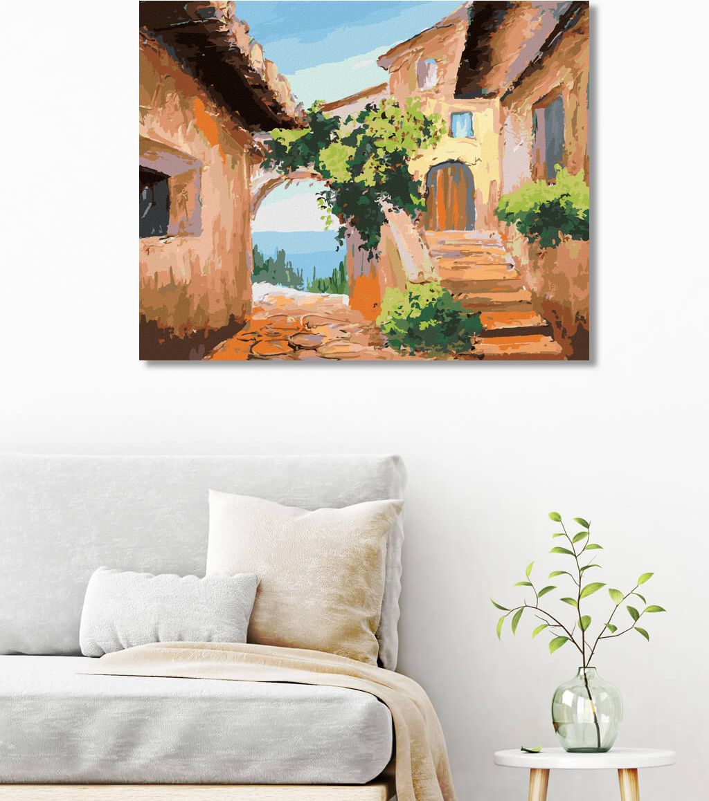 zuty Malování podle čísel - DOMEČEK U MOŘE - Rozměr: 40x50 cm, Rámování: Varianta: vypnuté plátno na rám - obrázek 7