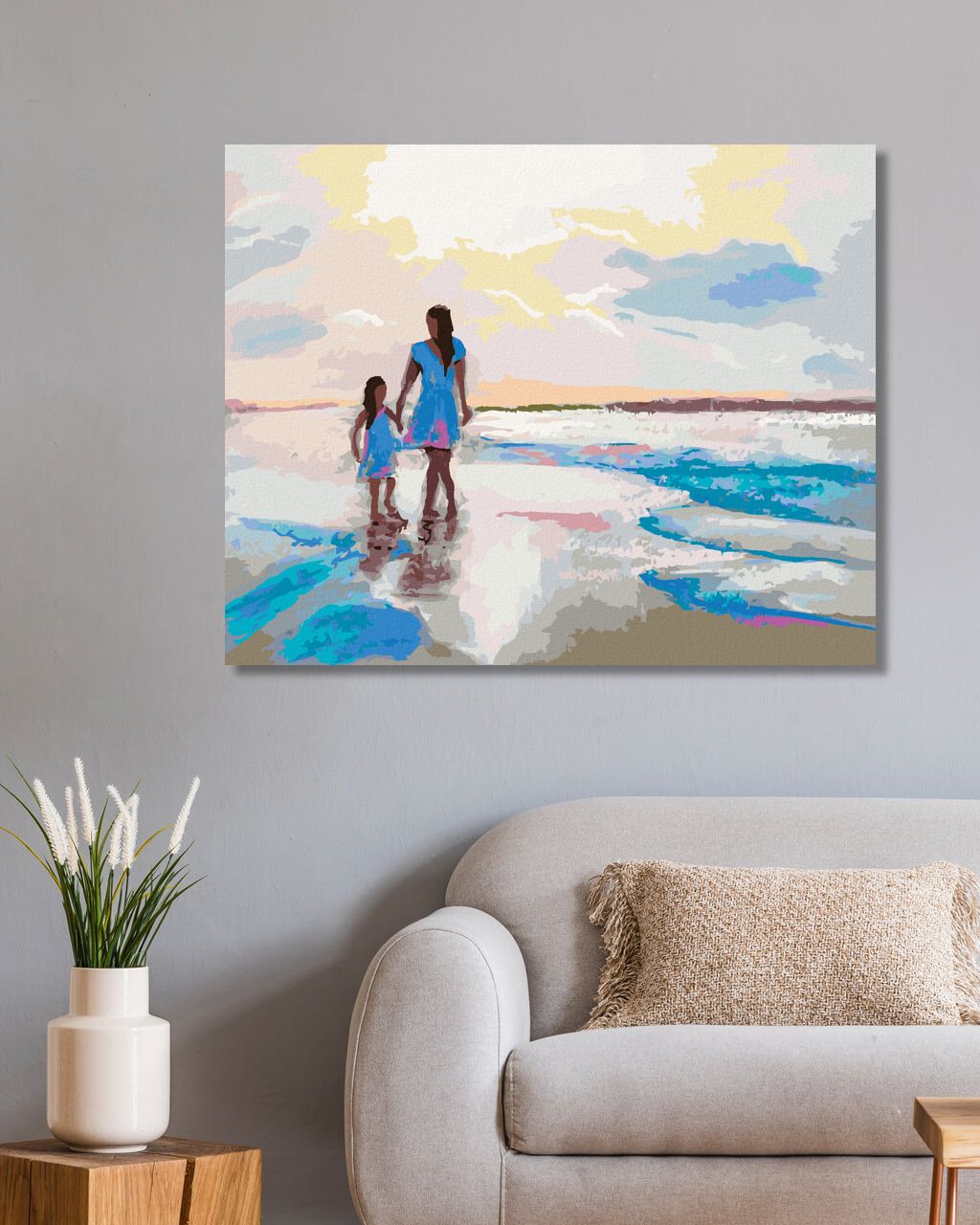 zuty Malování podle čísel - MATKA S DCEROU NA PLÁŽI - Rozměr: 40x50 cm, Rámování: Varianta: bez rámu a bez vypnutí plátna - obrázek 8