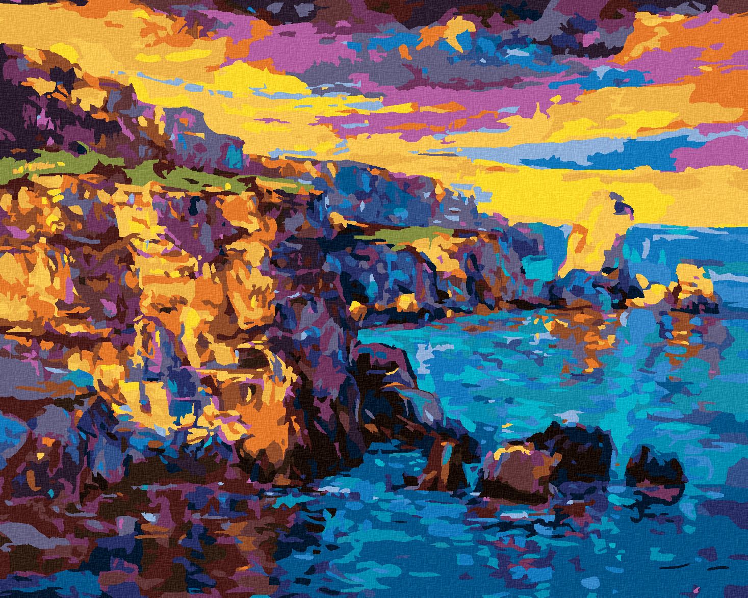 zuty Malování podle čísel - ÚTES VE STYLU IMPRESIONISMU - Rozměr: 40x50 cm, Rámování: Varianta: vypnuté plátno na rám - obrázek 1