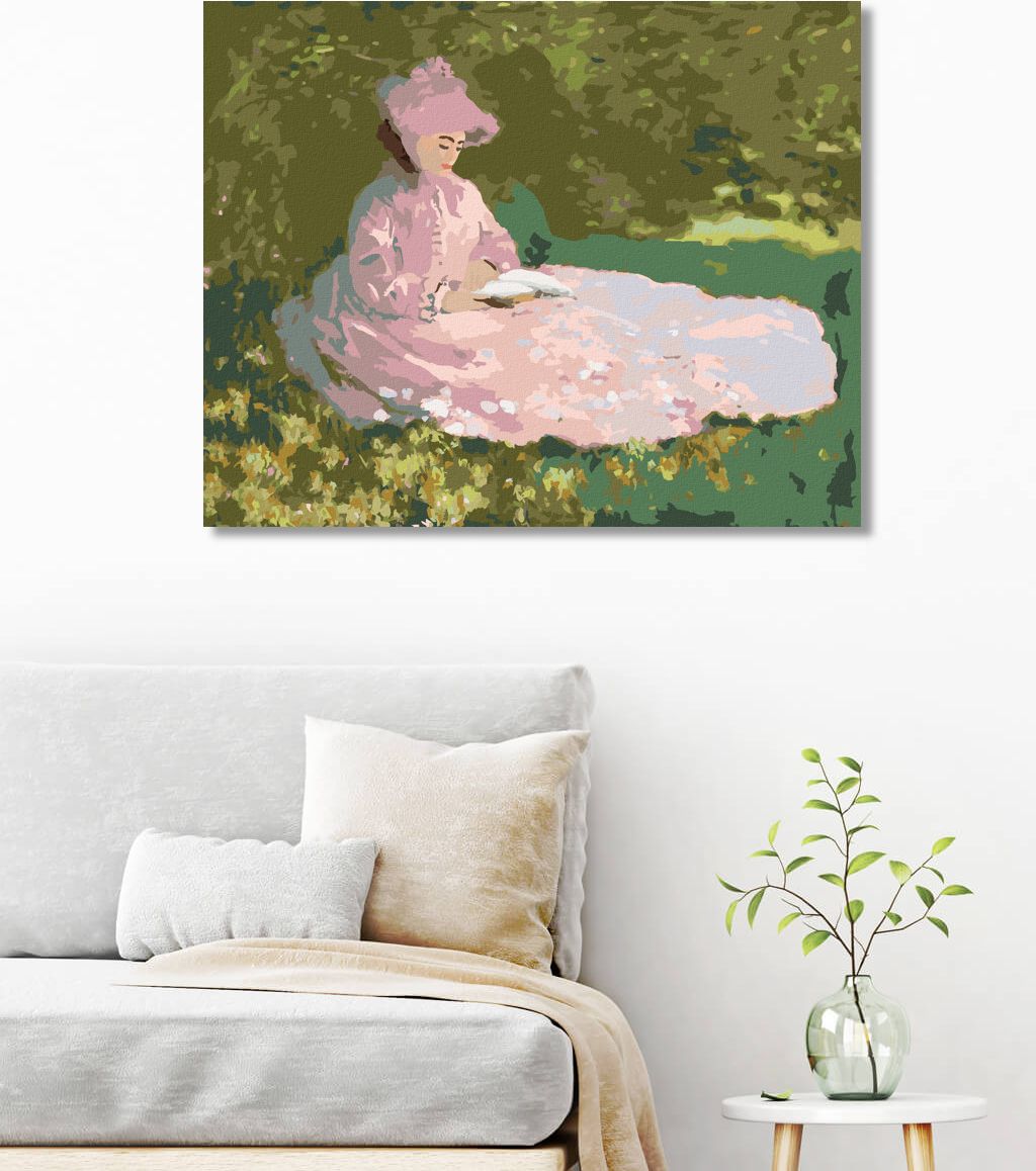 zuty Malování podle čísel - JARO (CLAUDE MONET) - Rozměr: 40x50 cm, Rámování: Varianta: vypnuté plátno na rám - obrázek 9