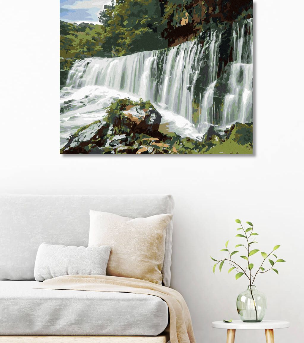 zuty Malování podle čísel - VODOPÁD V ANGLII - Rozměr: 40x50 cm, Rámování: Varianta: bez rámu a bez vypnutí plátna - obrázek 10