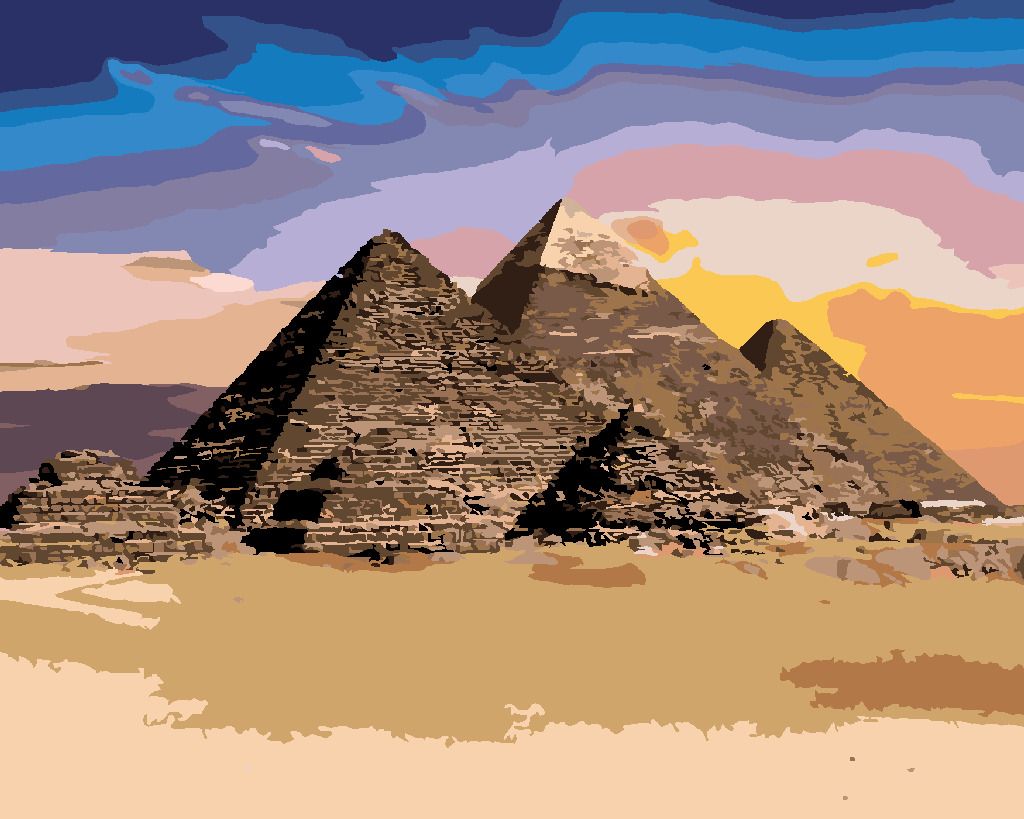 zuty Malování podle čísel - EGYPT PYRAMIDY - Rozměr: 40x50 cm, Rámování: Varianta: vypnuté plátno na rám - obrázek 10