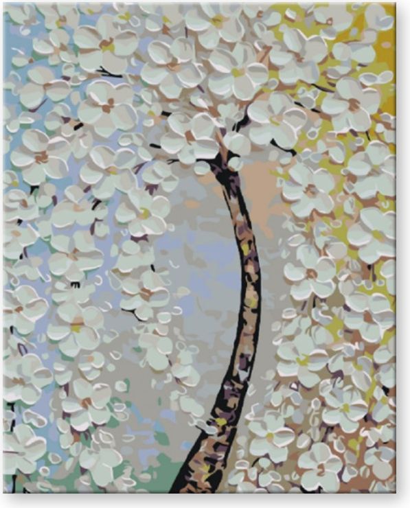 zuty Malování podle čísel - KVETOUCÍ TŘEŠEŇ - Rozměr: 40x50 cm, Rámování: Varianta: bez rámu a bez vypnutí plátna - obrázek 12