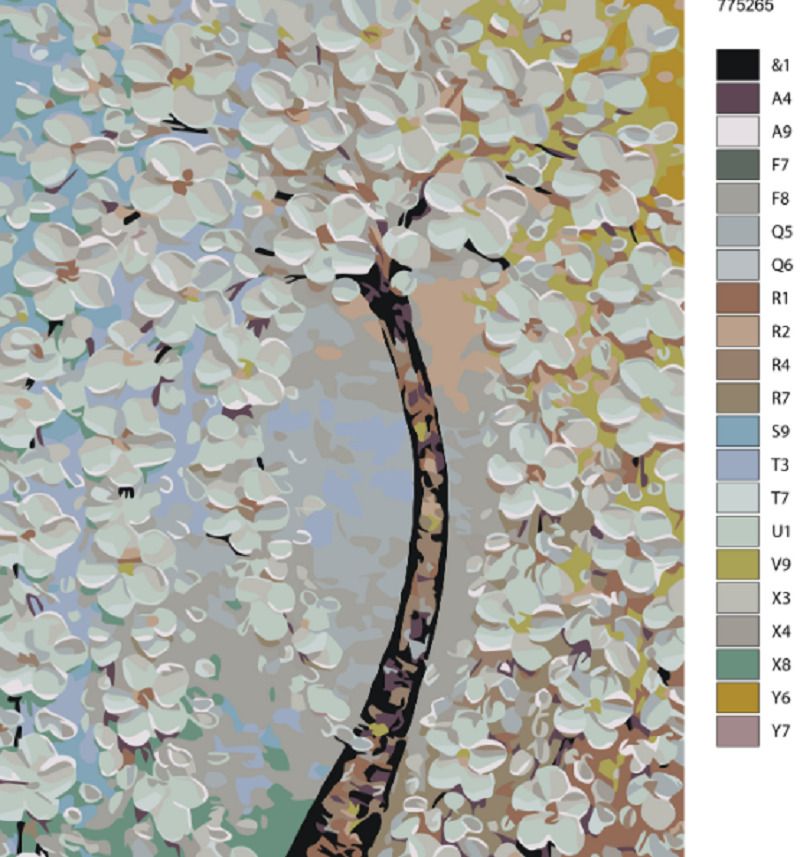 zuty Malování podle čísel - KVETOUCÍ TŘEŠEŇ - Rozměr: 40x50 cm, Rámování: Varianta: bez rámu a bez vypnutí plátna - obrázek 16