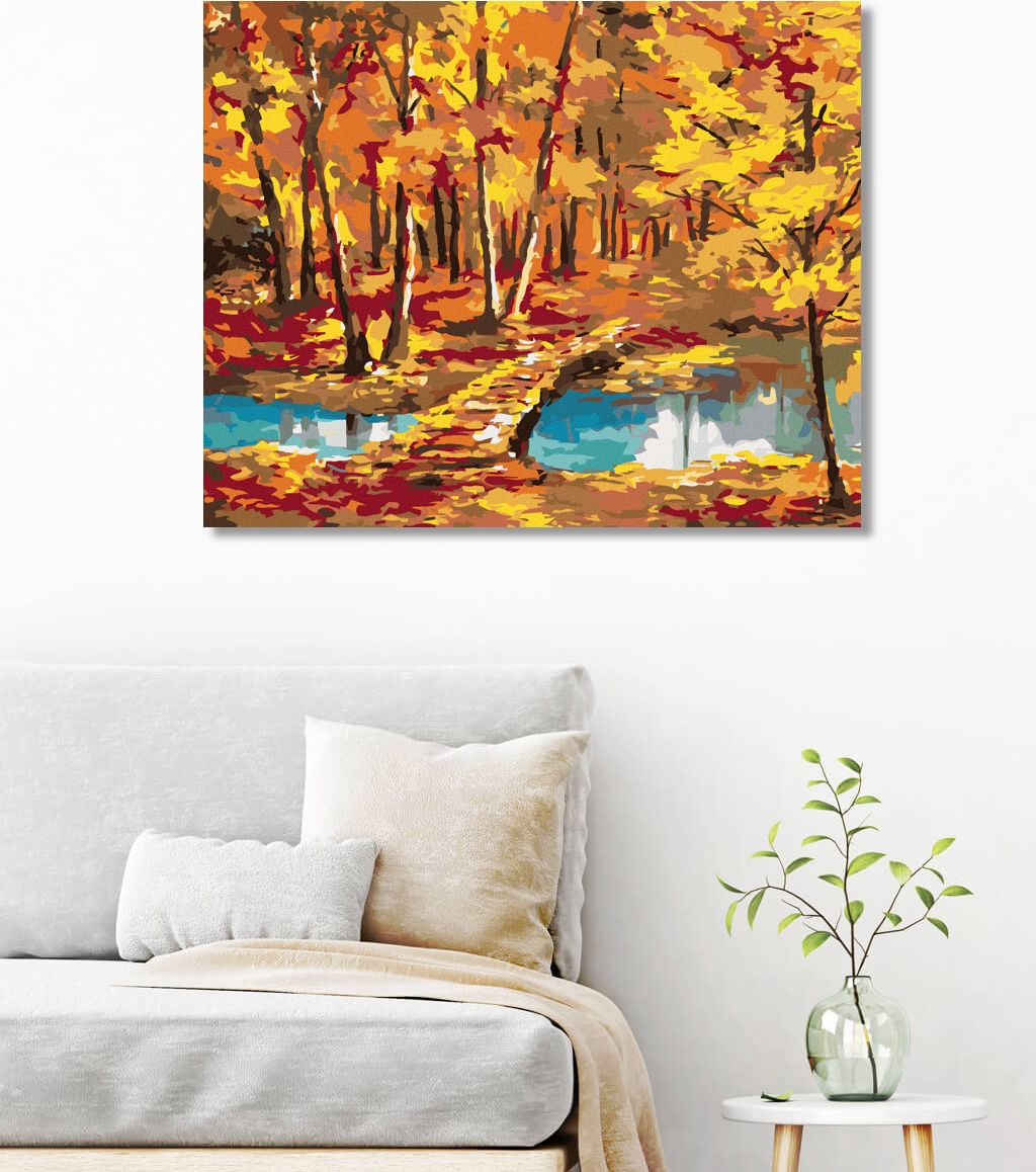 zuty Malování podle čísel - PROCHÁZKA PŘES ŘEKU - Rozměr: 40x50 cm, Rámování: Varianta: vypnuté plátno na rám - obrázek 10