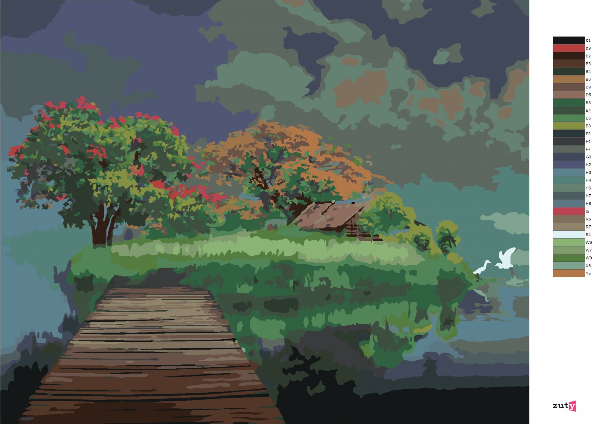 zuty Malování podle čísel - MOST DO ŘÍŠE SNŮ - Rozměr: 40x50 cm, Rámování: Varianta: vypnuté plátno na rám - obrázek 3