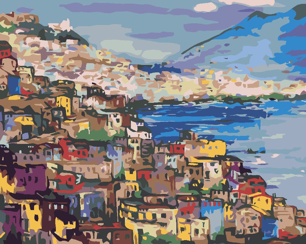zuty Malování podle čísel - POBŘEŽÍ NEAPOL - Rozměr: 40x50 cm, Rámování: Varianta: vypnuté plátno na rám - obrázek 5