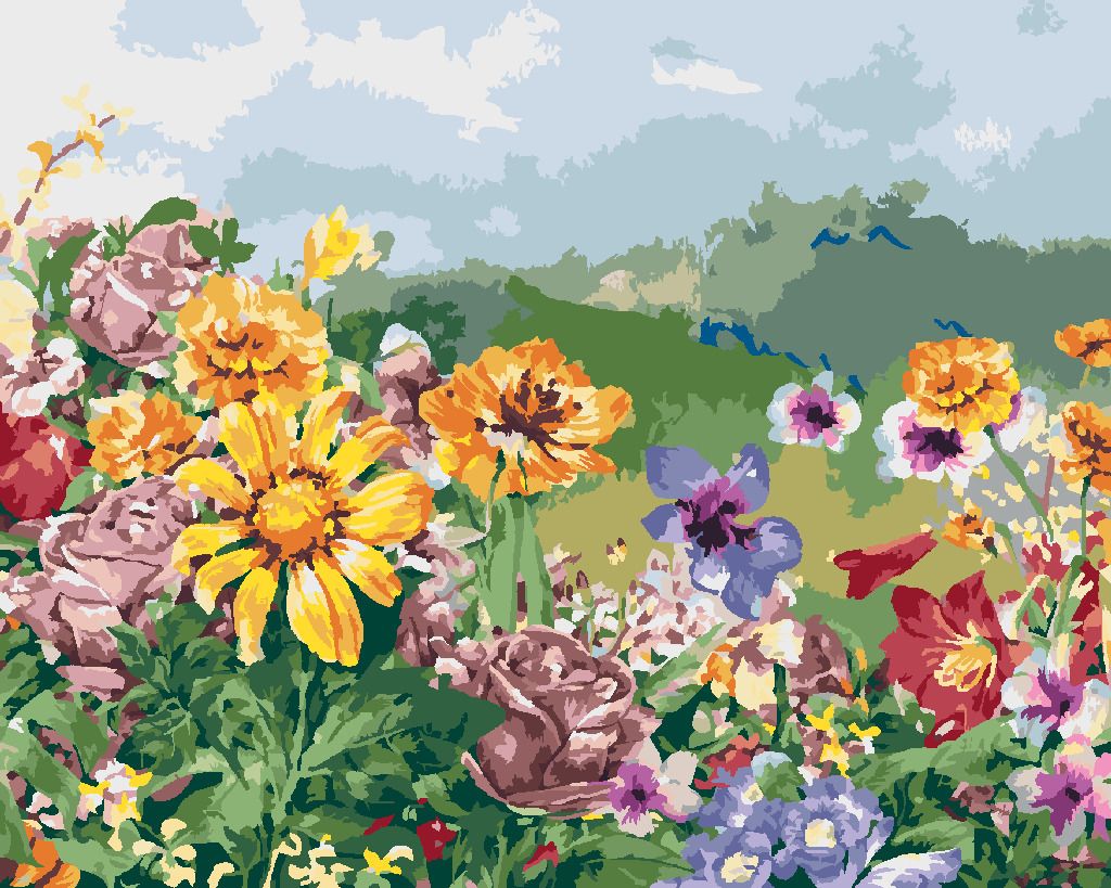 zuty Malování podle čísel - LUČNÍ KVÍTÍ - Rozměr: 40x50 cm, Rámování: Varianta: vypnuté plátno na rám - obrázek 9